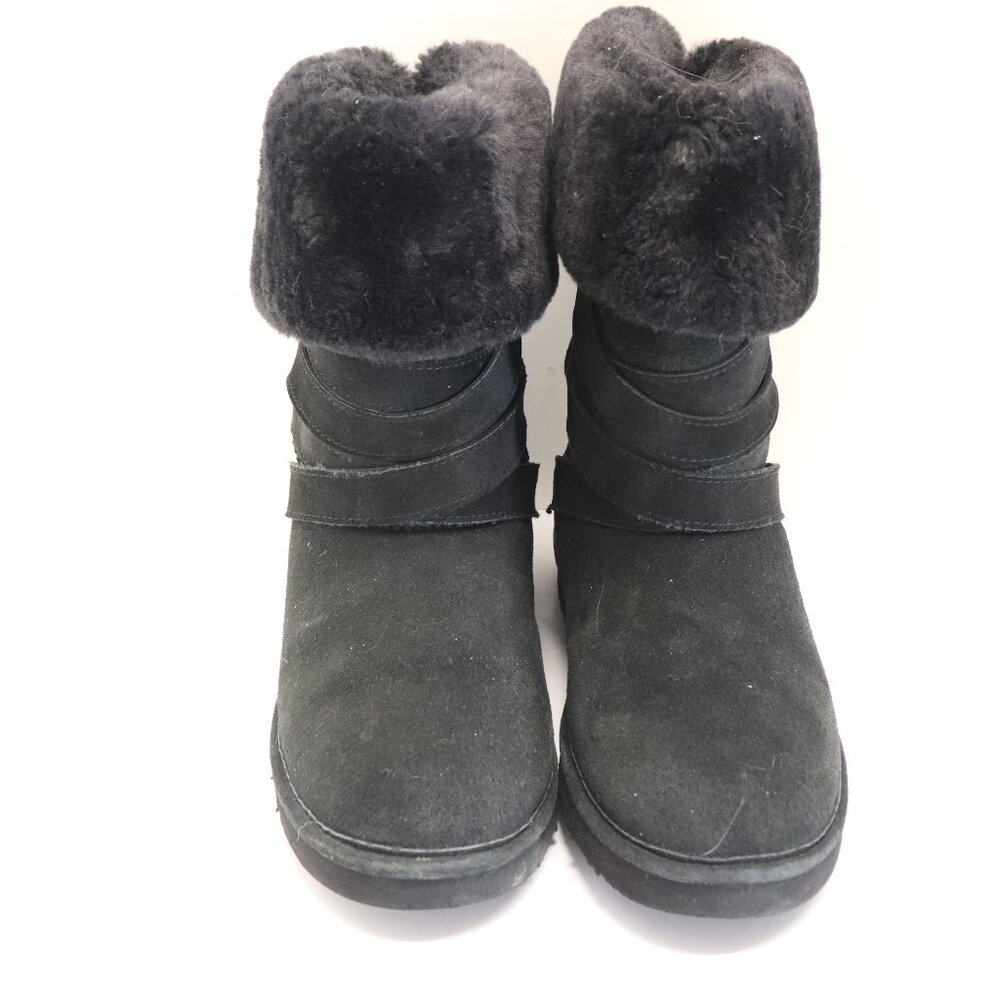 Lamo Women's Black Sheepskin Shearing Furr Winter Boot's No‎ Size Marker